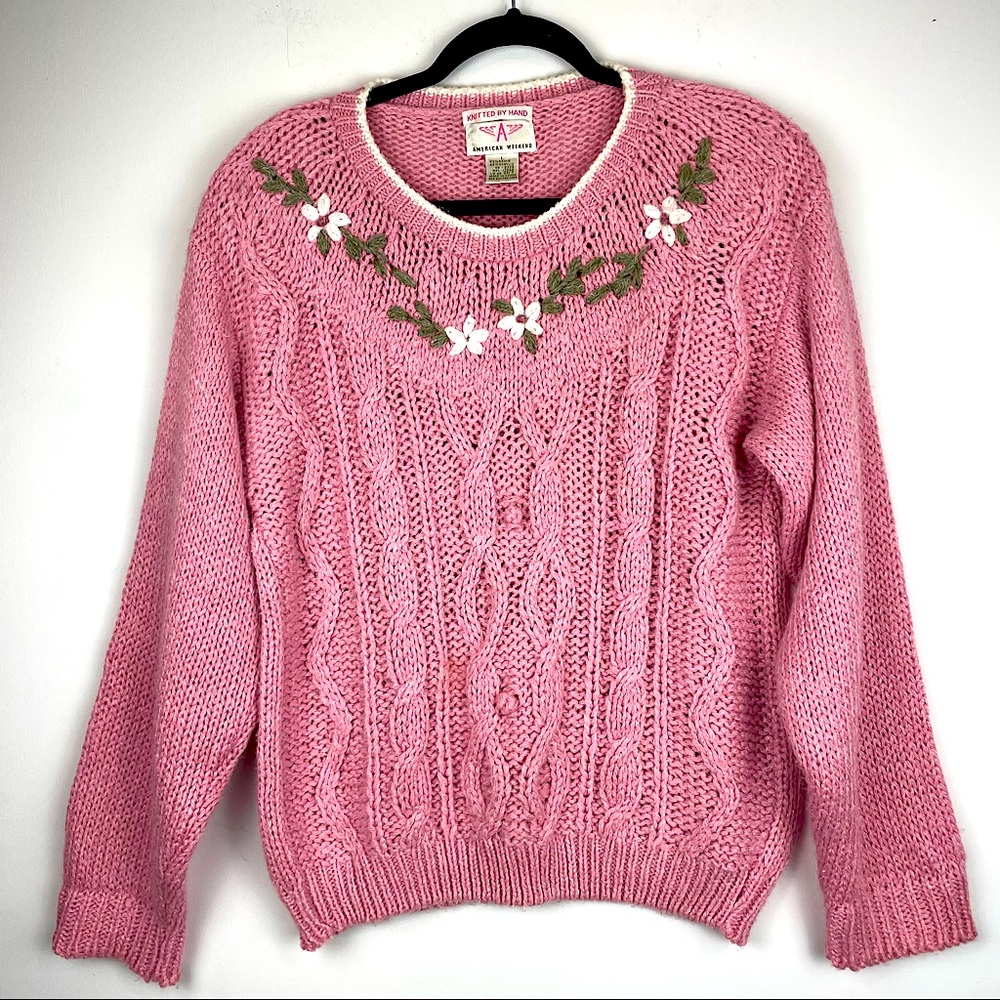 Vintage Y2K Handmade Sweater Cottagecore American Weekend